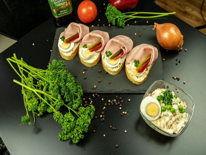 Salade repas aux œufs mimosa — recette Tadam chiffrée au prix du supermarché